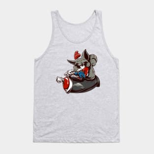 Racoon Riding Spray Tank Top